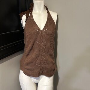Beautiful sleeveless halter top sweater